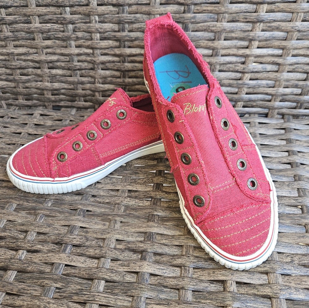 Blowfish Women's Vibrant Red Slip-On Sneakers